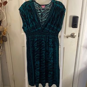 Black & Turquoise dress 3x